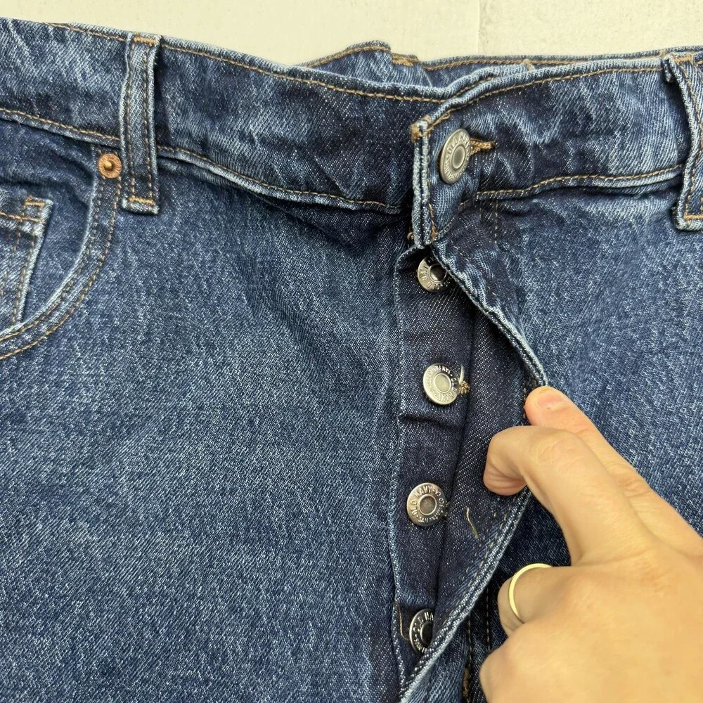 Old Navy The Slouchy Wide Leg Jeans Womens 16 Blue Medium Wash High Rise Denim